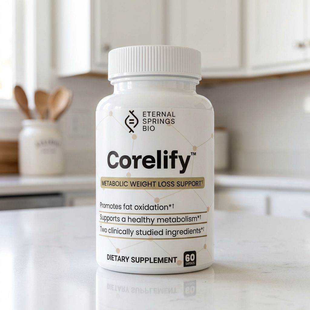 Corelify on a kitchen counter, part of a daily healthy-metabolism routine