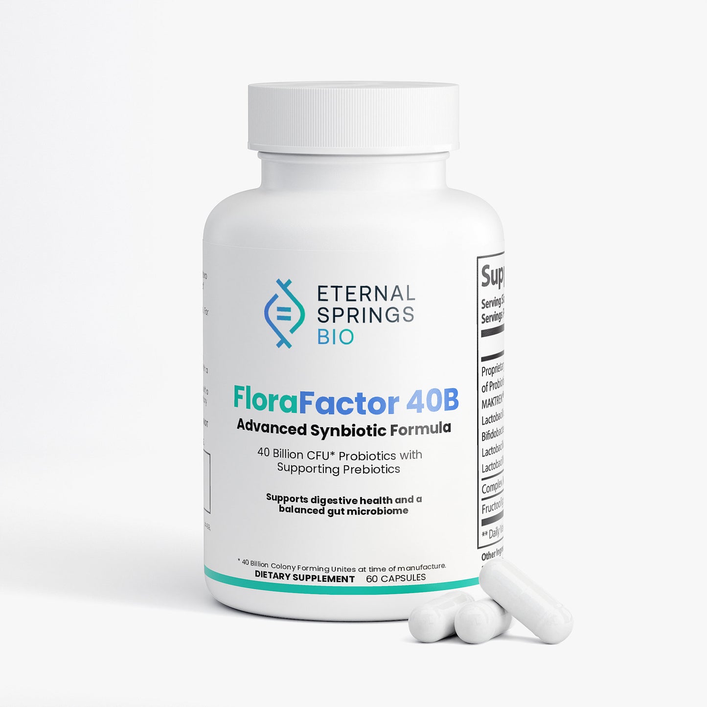 FloraFactor 40B - Advanced Probiotic and Prebiotic Formula