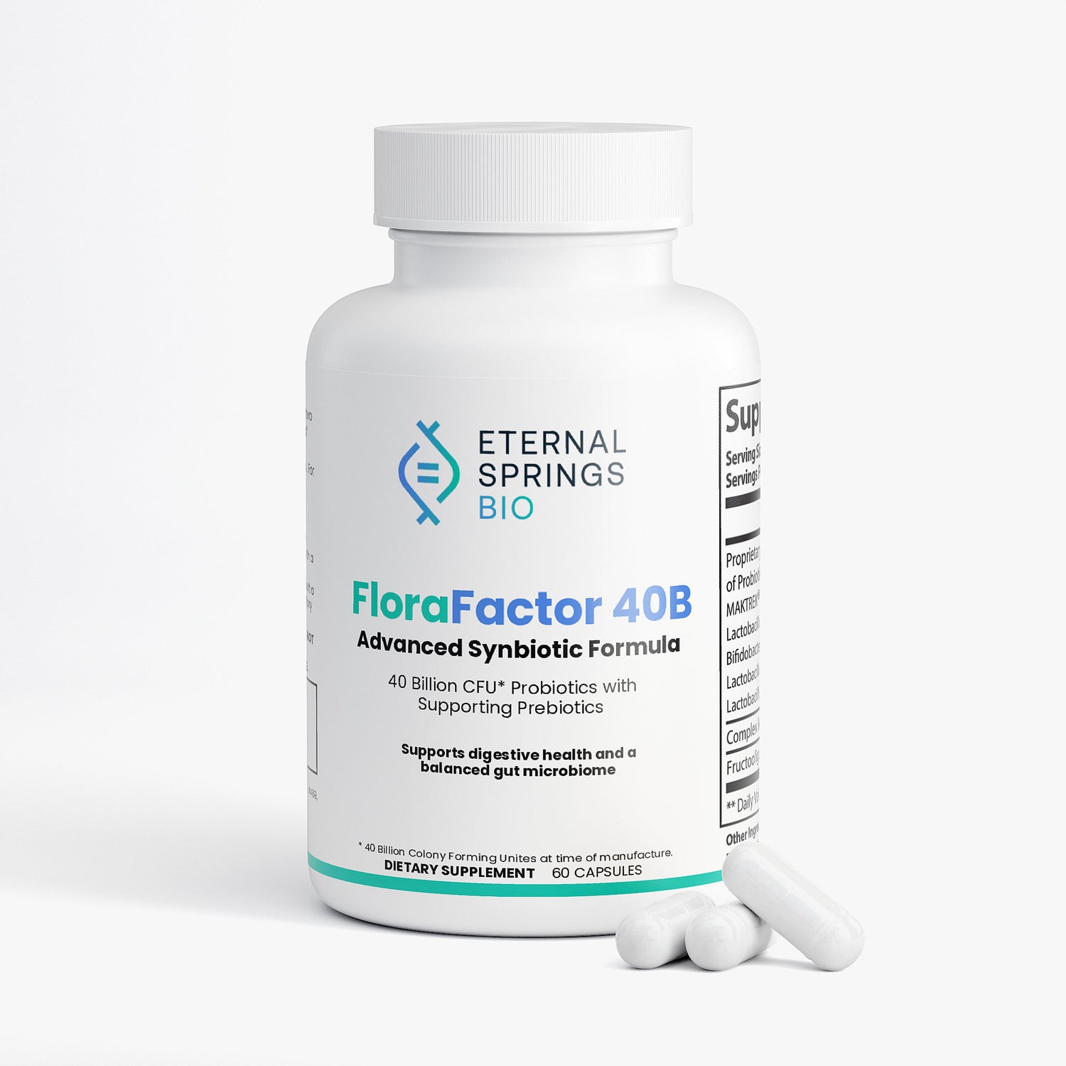FloraFactor 40B - Advanced Probiotic and Prebiotic Formula