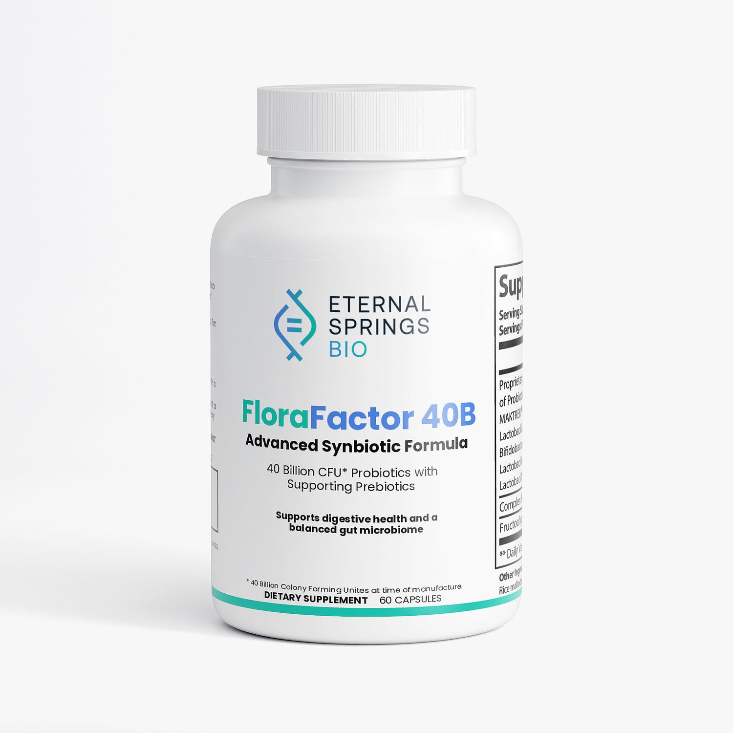 FloraFactor 40B - Advanced Probiotic and Prebiotic Formula
