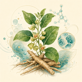 ashwagandha botanical longevity art